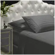 Royal Comfort 1200 Thread Count Damask Stripe Cotton Blend Sheet King Set Charco