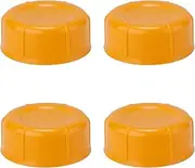 4pcs Travel Bottle Caps for Dr Brown & Medela Bottles, BPA Free Narrow Baby Bottle Lids Replacement No Leak Storage Cap Accessories Parts for Ameda Evenflo Gerber Baby Bottles (Orange)