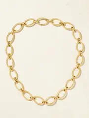 [Foundrae] Foundrae - Oval Link Chain 18-karat Gold Necklace - One size One size Gold