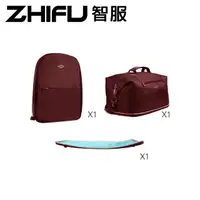 在飛比找momo購物網優惠-【ZHIFU 智服】筆電後背包+拼接旅行包三件組-咖啡色(後