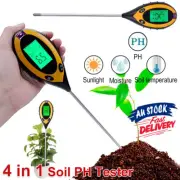 4 in 1 Soil PH Tester Moisture for Garden Plant Lawns Sunlight Light Test Meter