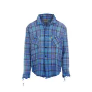[Gallery Dept.] Gallery Dept.-Blue Marley Flannel Cotton Shirt-Uomo M STAND