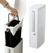 Slim Bathroom Trash Can Toilet Brush Set Waste Bin Toilet Brush Holder