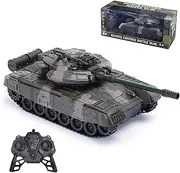 RC Tank 1:16 Scale - 2.4GHz Remote Controlled Military Toy with Realistic Sounds & Lights, Children & Adults