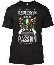 Im An Irishman I Love Freedom Rugby T-Shirt Made in the USA Size S to 5XL