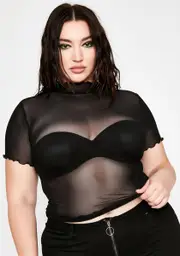 Plus Lil Preview Sheer Top