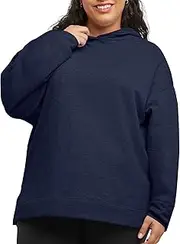 [Hanes] EcoSmart Plus Size Fleece Hoodie, Midweight Sweatshirt for Women, Kanga Pocket