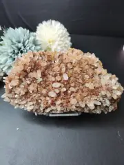 Natural Raw Hematoid Red Clear Quartz Crystal Cluster Specimen Decor Gifts idea