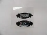 CROWNLINE 210 RAISED DECAL PAIR (2) 3 1/2" X 1 1/4" 40151 BLACK & SILVER BOAT