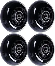 4-Pack Inline Skate Wheels 64mm 85A Rollerblade Replacement Wheel with Bearings ABEC-9 for Kids and Teens Adjustable Hockey Inline Roller Skates and More