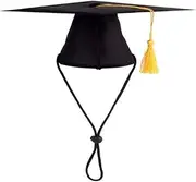 Pet Graduation Caps Dog Graduation Hats with Tassel,Dogs Cats Graduation Costume Accessory (Golden, One Size)
