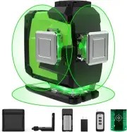 Laser Level Self Leveling, MAITHEUO 3x360° Green Cross Line Laser Level