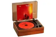 CD Player Retro Suitcase Bluetooth 5.0 Vintage Desktop Speaker CD-R CD-RW CD-WMA Brown Wood Grain