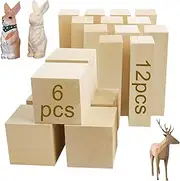 18 pcs Basswood Carving Kit,Basswood Carving Whittling Blocks for Beginners,Carving Wood for Whittling Wood