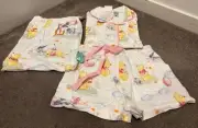 BNWT Peter Alexander White Winnie The Pooh Summer Pj Set - SIZE 4 Kids