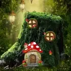 1 Set Glow In The Dark Fairy Windows Ornaments Resin Fairy Miniature Model Yard
