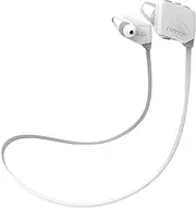 Bluetooth Sports Headphones - in-Ear Earphones | Wireless Stereo with Ear Hooks | Headset with Microphone | 9 Hours Running Time | Ultra Light Water-Repellent for iPhone iOS Android White