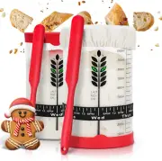 Sourdough Starter Jar Kit 2Pack, 38Oz Large Sourdough Starter Kit with Thermomet