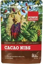 Power Super Foods Cacao Nibs Raw Certified Organic 125g