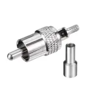 5x RCA Plug male Crimp for RG174 RG316 LMR100 cable Straight RF connector Nickel