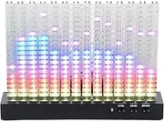 LED Music Spectrum Display, 14-Segment Audio Spectrum Analyzer & VU Meter, 16 Million RGB Colors, Acrylic Light Post for Party Atmosphere, DJ Setup & Home Decor
