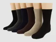 $75 Jefferies Socks Kid's 6-Pair Pack Black Ribbed Crew Socks Child's Shoe 6-9