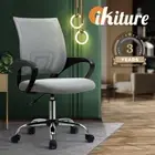 Oikiture Office Chair Gaming Chair Computer Mesh Chairs Executive Foam Seat Grey