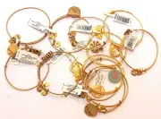 12 BRAND NEW ALEX & ANI RAFAELIAN GOLD EXPANDABLE WRAP CHARM WRAP BRACELETS. NWT