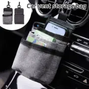 Car Vent Storage Bag Mobile Phone Power Bank Id Storage Bag Data with Cable Hole