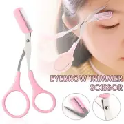 Eyebrow Trimmer Women Ladies Comb Eyelash Hair 2 in 1 Remover Scissors Tool AUS