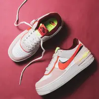 在飛比找蝦皮商城優惠-NIKE 休閒鞋 AIR FORCE1 SHADOW 白灰粉