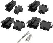 BIZOCA 200Pcs/Box 2.54mm Pitch JST SMJumper Wire Connector Kit 2/3/4/5Pin Male/Female Housing Pin Header Crimp Terminal Adapter(200Pcs Box)
