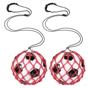 Soccer Ball Net, Solo Football Ball Kick Net Practice Training, Red