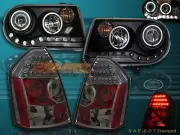 05-07 CHRYSLER 300C/SRT8 CCFL HALO PROJECTOR HEADLIGHTS & SMOKE LED TAIL LIGHTS (for: Chrysler)