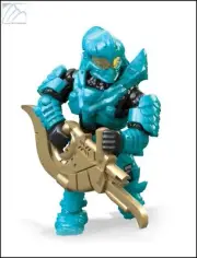 HALO TEAL CYAN SPARTAN HELIOSKRILL MEGA CONSTRUX MINI FIGURE 10TH ANNIVERSARY