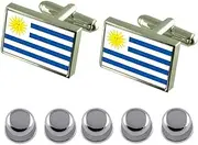 [Select Gifts] Shirt Dress Studs Uruguay Flag Cufflinks