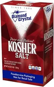 Diamond Crystal Kosher Salt – Full Flavour, No Additives and Less Sodium - Pure and Natural Since 1886 - 1.36kg
