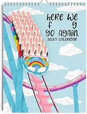 FOTN Here We Go Again 2025 Calendar, Calendar 2025 Planner, Fun Hanging Month Hanging Calendar, Match Your Witty Personality, Novelty Planning Wall Calendar Note Pads for Home Office, White
