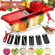 Vegetable Cutter 6 Blades Mandoline Onion Chopper Dicer Kitchen Food Slicer ♟