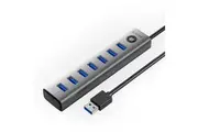 Orico USB-A to 7-Port High Speed USB 3.0 Aluminium Hub - Grey