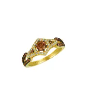 Le Vian Chocolate Solitaire 14K 0.74 ct. tw. Diamond Half-Eternity Cocktail Ring