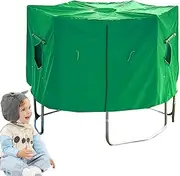 6ft 8ft Trampoline Cover, Oxford Cloth Trampoline Tent with Window and Skylight, Tram Poline Top Round Shade Canopy, Foldable Waterproof and Sunproof Outdoor Sporting Supplies, Outdoor Fun for Kids