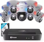 Swann Pro 4K Ultra HD, 16 Channel Security Camera System, 2TB NVR, 8 Dome + 1