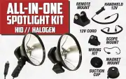 NEW ALL-IN-ONE Spotlight Pack HID Halogen Hand Held Remote Mount Driving Light