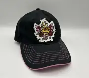 Supergirl Shield Tattoo Logo Black & Pink Girls DC Comics Adjustable Hat Cap NEW