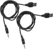 FONDOTIN 2Pcs USB to Audio Adapter Cable Versatile Charging and Audio Cable for Smartphones Tablets and Computers Durable Design for Reliable Performance