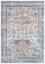 Novaro Orchid Bloom Soft Stylish & Machine Washable in Blue Rug