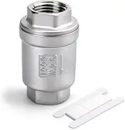 Bwintech 1 x Check Valve, 3/4 inch BSP Internal Thread, Stainless Steel, 304 Vertical Inline Check Valve, backflow Preventer