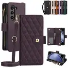 Zip Wallet Case Card Leather Magnetic Cover For Samsung Galaxy Z Fold 6 5 4 3