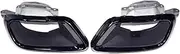 Car Exhaust Tips Compatible For BMW X5 G05 X6 G06 X7 G07 2020+ Sport Black Square Stainless Steel Exhaust Trim TailTip Nozzle(Style A Black)